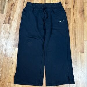 Vintage 90s Nike White Tag Baggy Y2K Skater Black Sweatpants Red Swoosh Mens XXL